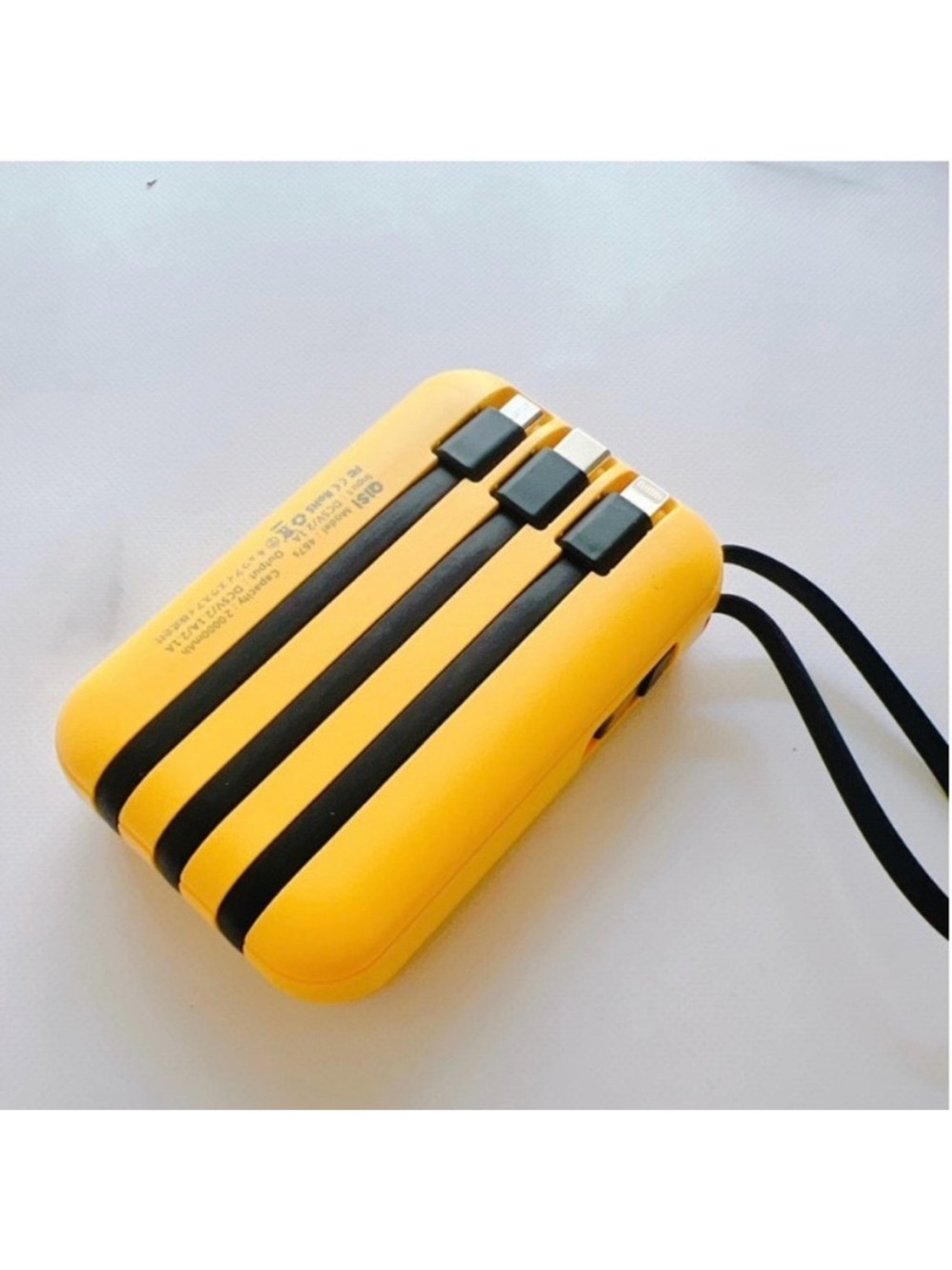 🆕- Mini Cell Phone Power Bank Integrated Charging Cables